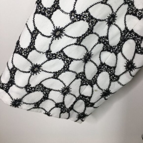 ALFANI 100% Cotton Black and White Jacket Blazer Size 10P - Picture 4 of 7